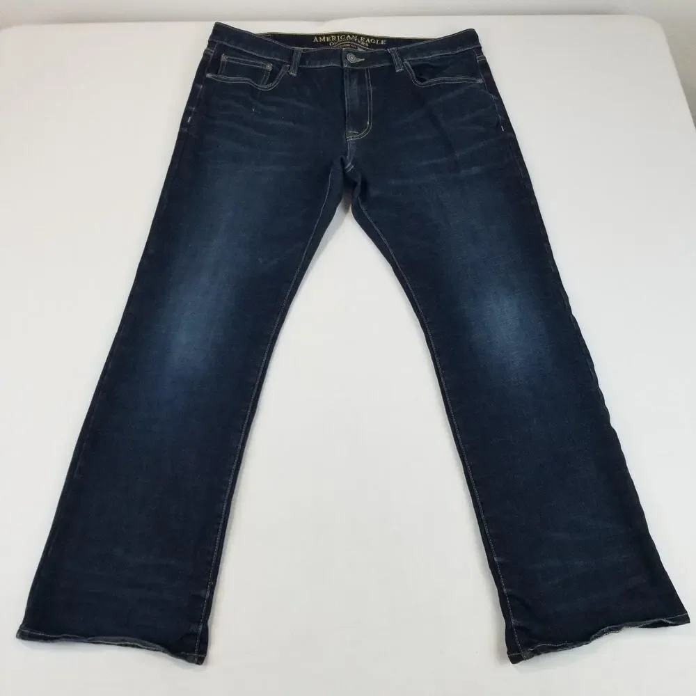 American Eagle Outfitters Jeans Mens 36x32 Blue Original Boot 360 Extreme Flex